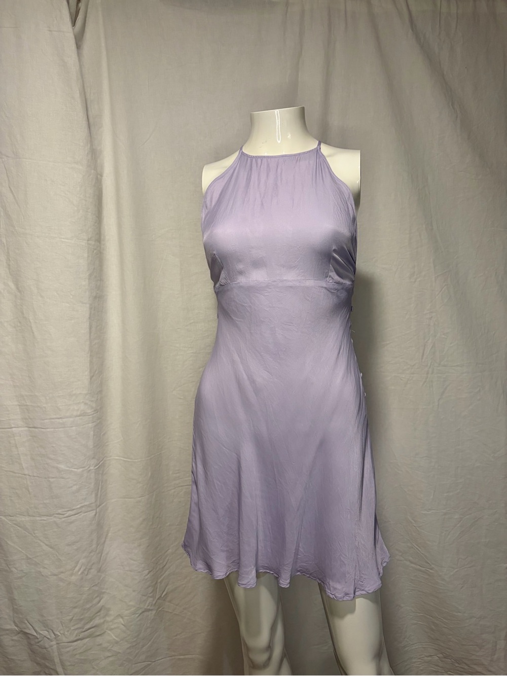Zara Lavender Halter Mini Dress
